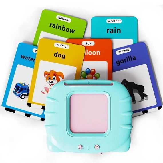 Детский планшет для изучения английского языка с карточками на 224 слова, Голубой / Интерактивный планшет для | Зображення 4