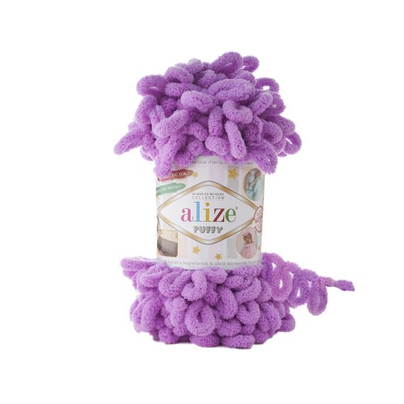 Пряжа Alize Puffy 378 алізе пуффі плюшева