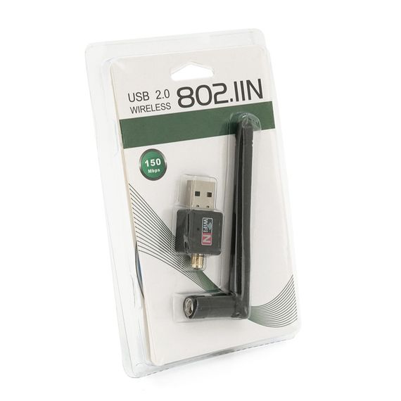 Бездротовий мережний адаптер з антеною 2DBI Wi-Fi-USB Merlion CL-UW04, RT7601, 802.11bgn, 150MB, 2.4 GHz, | Зображення 1