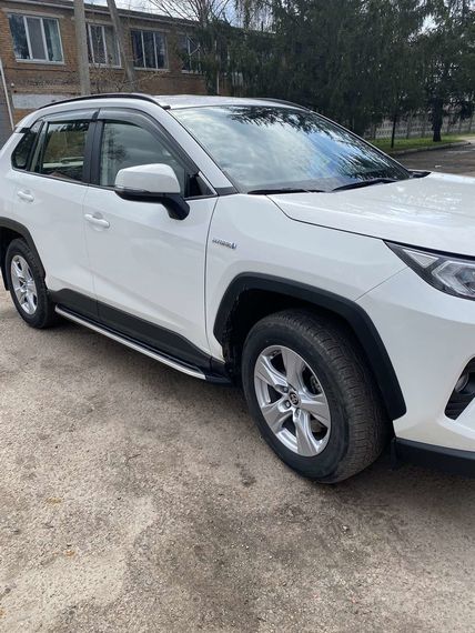 Боковые пороги OEM V1A (2 шт, алюминий) для Toyota Rav 4 2019-2024 | Зображення 4