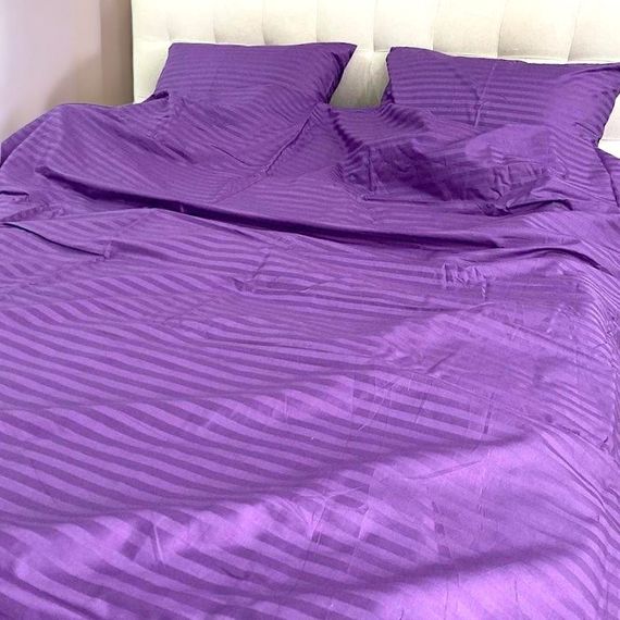 Комплект постільної білизни сімейний MakSon Elegant Purple, страйп-сатин, 100% бавовна (019-2145210С) | Зображення 3