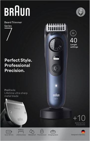 Тример універсальний Braun Beard Trimmer Series 7 BT7540 4 Вт синій | Зображення 6