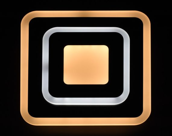 Сучасний квадратний світильник стельовий LED для кімнати кухні ванної 26130 Чорний 4х35х35 см. | Зображення 3