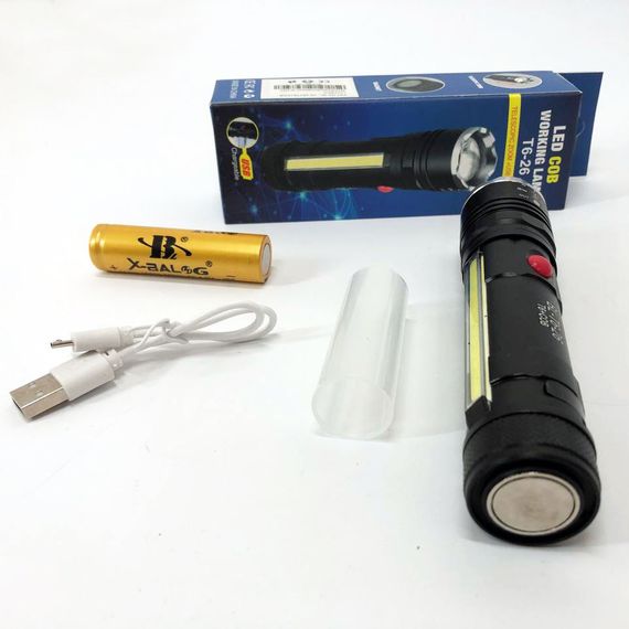 Фонарик светодиодный ручной аккумуляторный портативный Police T6-26+T6+COB, Лучший тактический фонарь SV-48 | Зображення 2