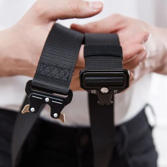 Тактический ремень с металлической пряжкой 125 см, Tactical Belt, Черный / Мужской ремень | Зображення 7