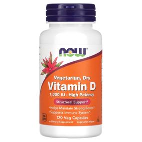 Витамин D NOW Foods Vegetarian Dry Vitamin D 1000 IU 120 Veg Caps