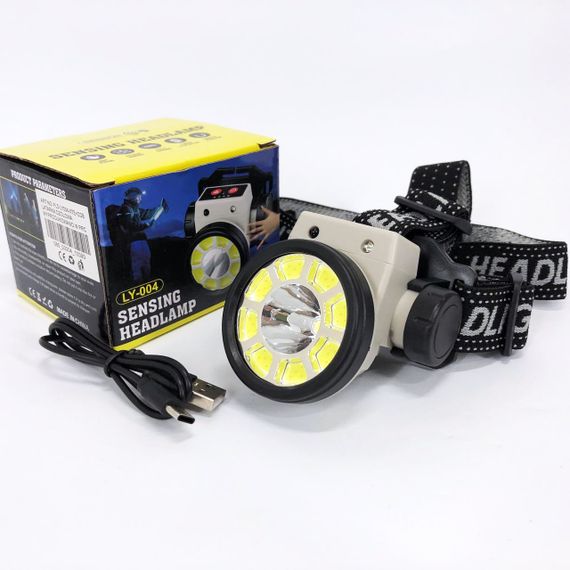 Светодиодный фонарь с креплением на голову PLD-LY004-XPE+COB, Перезаряжаемый налобный фонарь Head Lamp TF-83 | Зображення 3