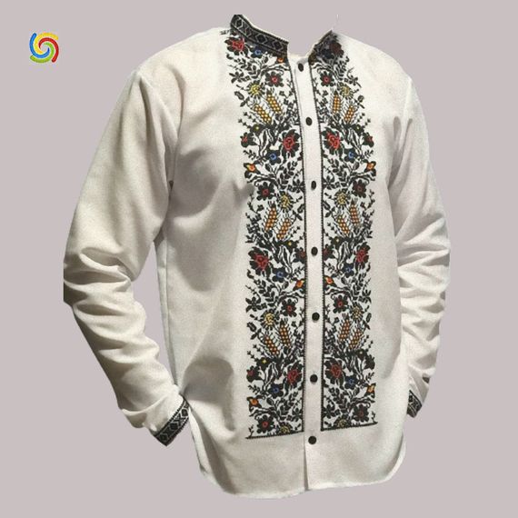 Рубашка Украинская вышиванка 33326009 цвет белый размер L/XL