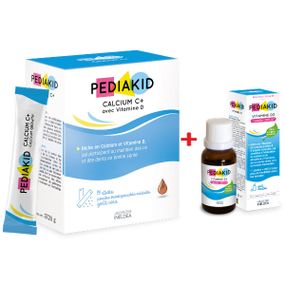 Витаминно-минеральный комплекс для детей Pediakid Комплекс "Быстро растет " Calcium C+ 14 х 2,6 g + Vitamin D3 400 IU 20 ml