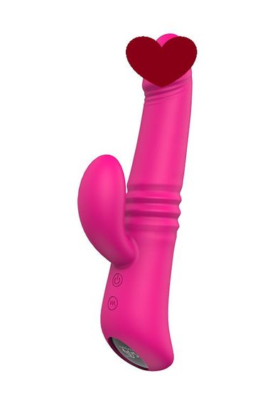 Вибромассажер с функцией нагрева HEATING THRUSTER MAGENTA Sex Aura