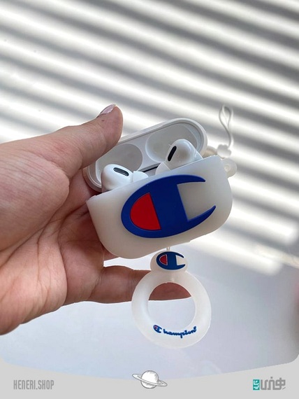 Силиконовый 3D чехол для наушников Apple AirPods Pro 1/2 Сhampion Белый | Зображення 2