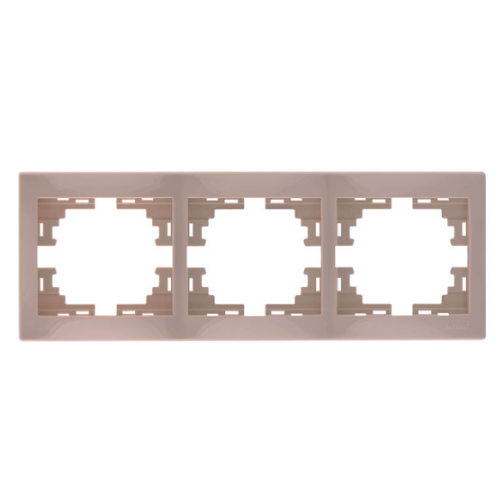 MIRA крем Рамка горизонтальна 3-а без вставки Лезард