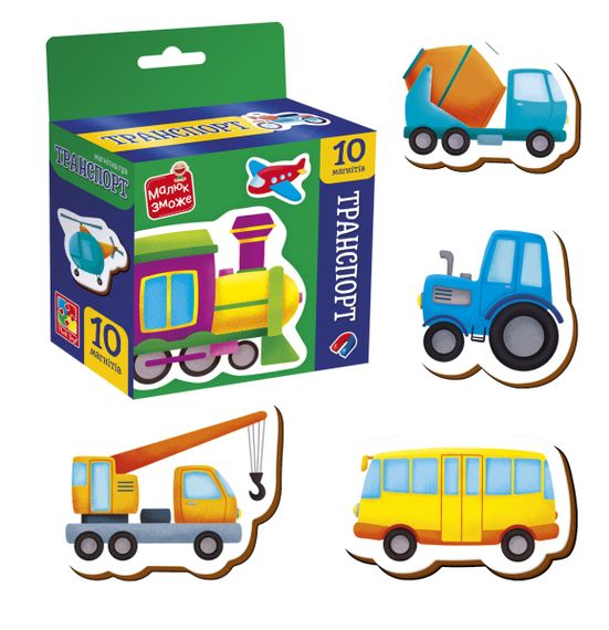 Игра развивающая магнитная Vladi Toys Транспорт VT3106-35 10 деталей