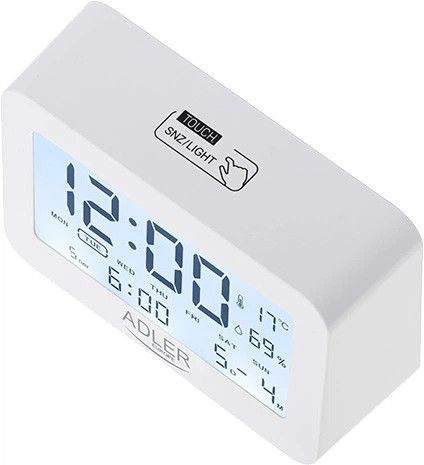 Термогігрометр Adler AD 1196 white 15х17х23 см білий | Зображення 3