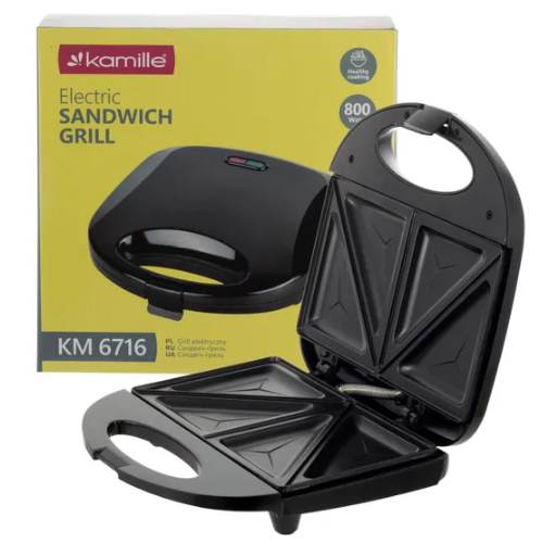 Бутербродниця електрична 800W 6716 KAMILLE | Зображення 4