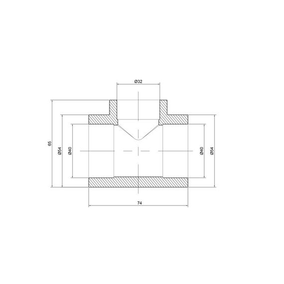 Трійник PPR Thermo Alliance 40х32х40 DSC106 | Зображення 1