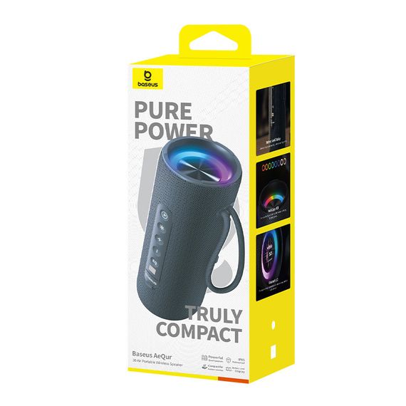 Bluetooth Колонка Baseus OS AeQur 30 Air (A20072600826-00) Twilight Grey | Зображення 5