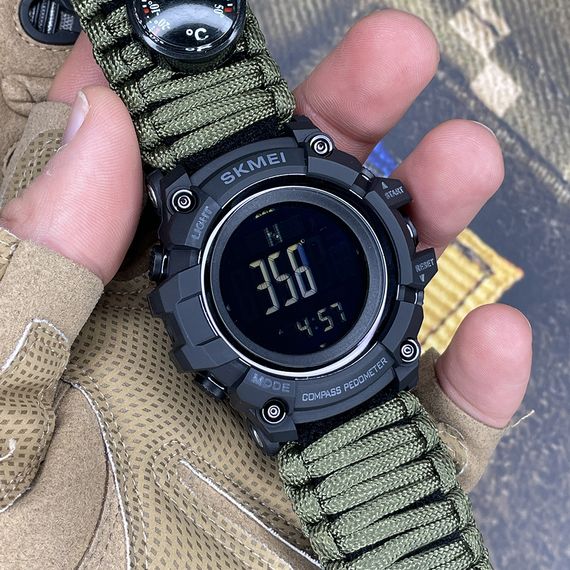 Чоловічий годинник Skmei 1356AGPK Army Green Tactic Compass | Зображення 3