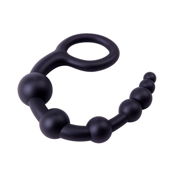 Анальний ланцюжок Chisa Black Mont 9.4 з ланками різних діаметрів, чорна sexstyle | Зображення 1