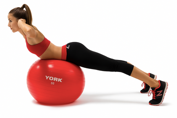 Фитбол York Fitness 55см красный + насос | Зображення 6