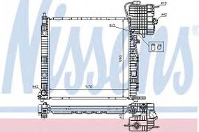 Радіатор охолодження MERCEDES VITO I W638 (96-) (вир-во Nissens) NISSENS 62559A на MERCEDES-BENZ VITO автобус (638)