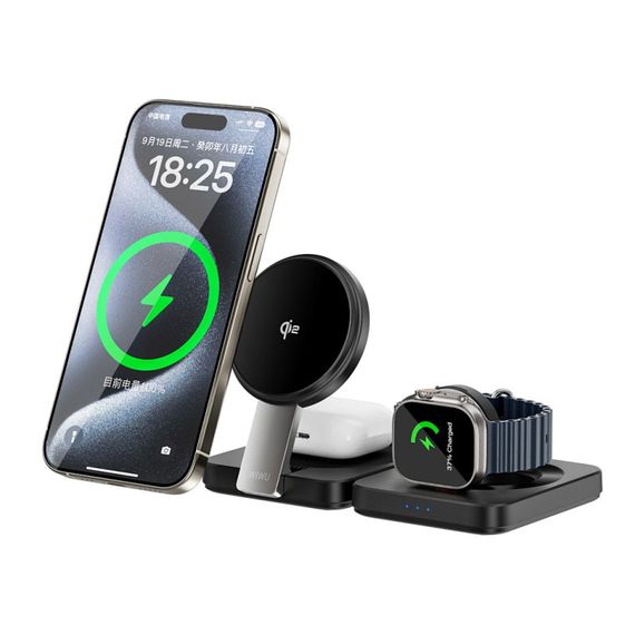 БЗП WIWU Wi-W028 QI2 3 in 1 wireless charger | Зображення 1