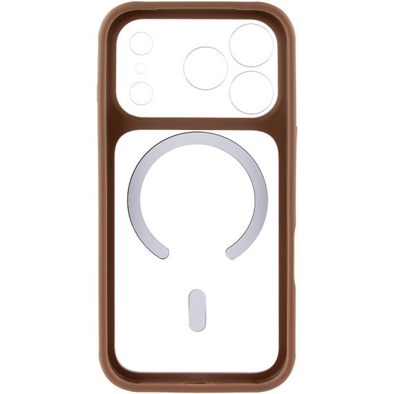 Чохол TPU+PC GETMAN Moon Clear with MagSafe для Apple iPhone 17 Pro Max (6.9") Brown | Зображення 2