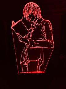 Акриловий світильник-нічник Зошит Смерті Лайт 2 червоний tty-n000844