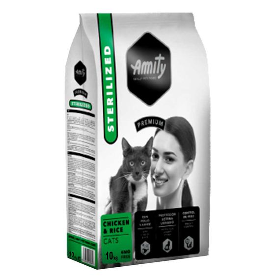 Корм Amity Sterilized Chicken сухой с курицей для стерилизованных котов 10 кг