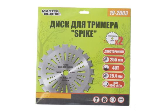 Диск для триммера Mastertool - 255 мм x 40 Т Spike (19-2003) | Зображення 1