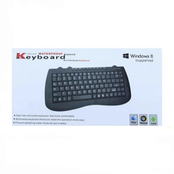 Клавіатура дротова KP-988 mini USB кабель 1.3 м чорний (2549_325) | Зображення 2