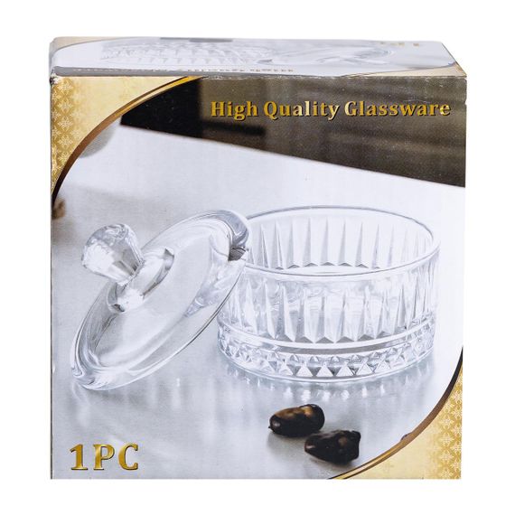 Цукерниця з кришкою Ø 10 см скляна HP-YH-75 | Зображення 5