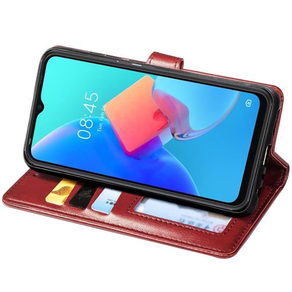 Шкіряний чохол-книжка GETMAN Gallant (PU) для TECNO Spark 8C Червоний | Зображення 3