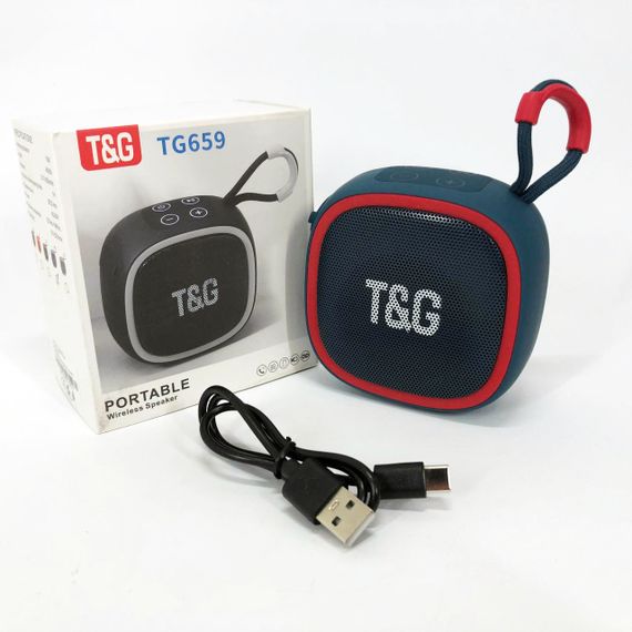 Портативна Bluetooth-колонка TG659 із ремінцем. IW-765 Колір: синій | Зображення 3