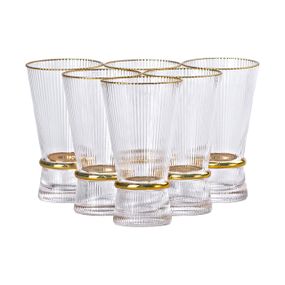 Набор из 6 стаканов, 400 мл, для лимонада, воды, сока и коктейлей HP-16-9