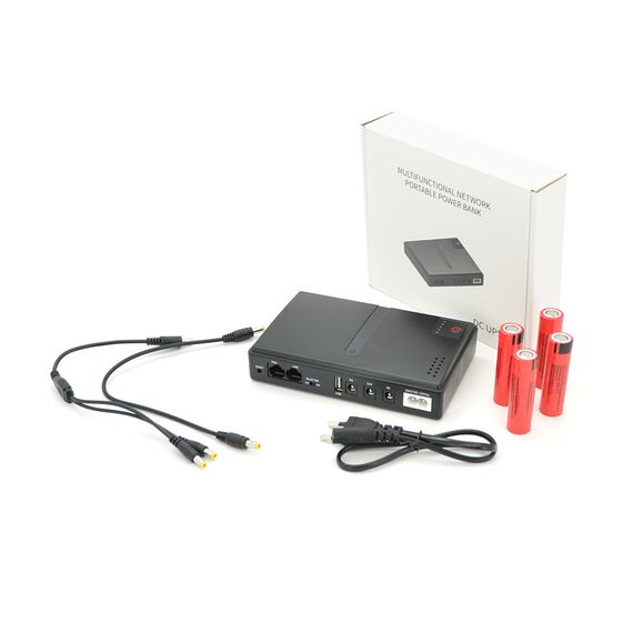 ДБЖ UPS-18W DC1018P YT45454 для роутерів/комутаторів/PON/POE-430, 5//9/12V, 1A, 12800MAh(знімні 4*3200MAh), Black, BOX | Зображення 3