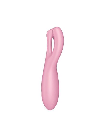 Кліторальний смарт-вібратор Satisfyer Threesome 4 Pink з трьома пальчиками sexstyle | Зображення 2