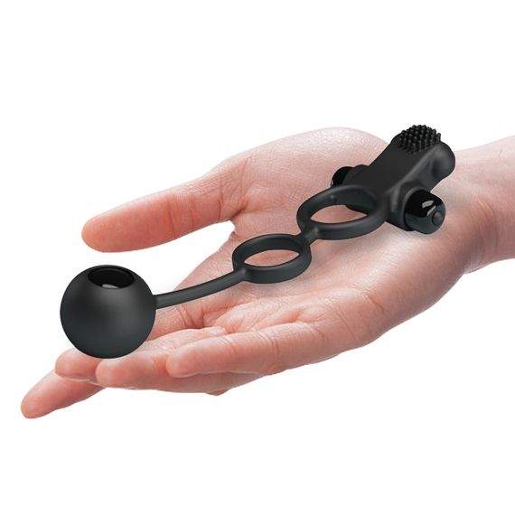 Ерекційне кільце - Pretty Love Vibration Penis Sleeve IV Black Sex Aura | Зображення 6