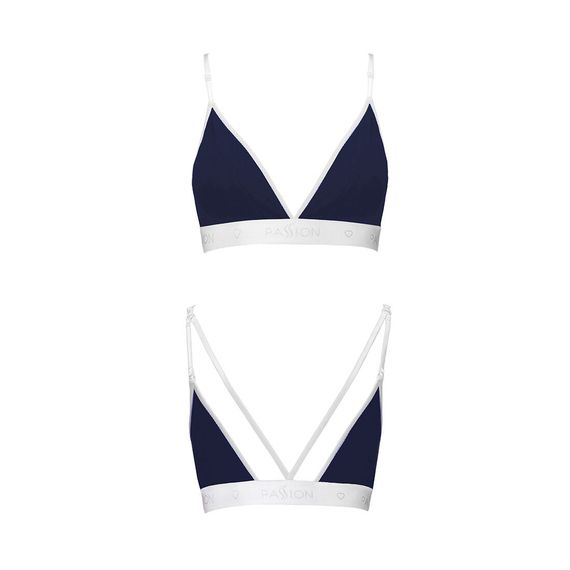 Спортивный топ с двойными бретелями Passion PS007 TOP S, navy blue | Зображення 4