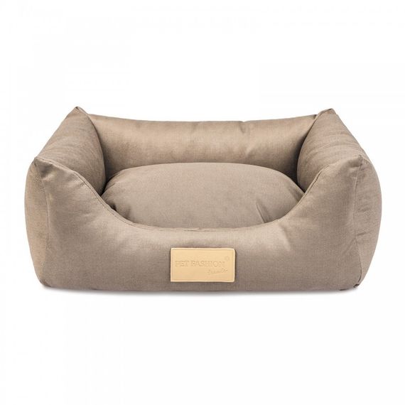 Лежак для собак та котів Pet Fashion Molly, 52 см х 40 см х 17 см, бежевий