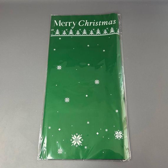 Пакувальна калька для подарунків 57х57 см, 20 аркушів - зелена Merry Christmas | Зображення 2