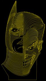 Акриловий світильник-нічник Бетмен Джокер жовтий tty-n000741