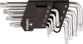 Ключи шестигранные TOPEX Torx T10-T50, набор 9 шт. (35D960)