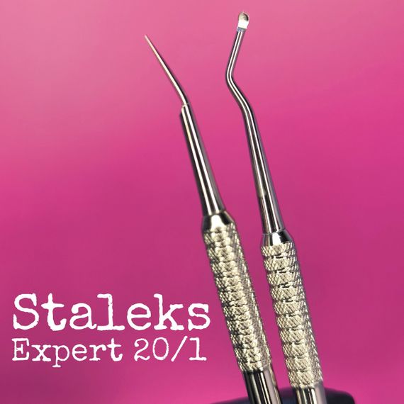 Лопатка педикюрна Staleks PRO Expert 20/1 (кюретка "напівсфера" + піка)