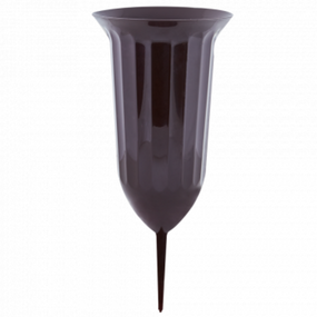 Вазон Флора зі штирем d16см темно-коричневий Алеана