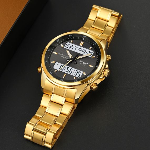 Чоловічий годинник Skmei 2049GDWT Gold-White | Зображення 3