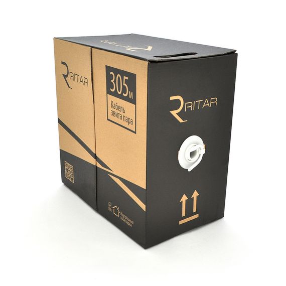 Кабель КВП UTP-cat.6 (4x2x0.56),Ritar,,для внутр. робіт,305м,White,Corton BOX,Q2