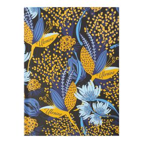 Блокнот FLORA BM.24614102-01 BUROMAX, А6, 64 арк., клітка, тверда обкладинка, мат. ламінація+лак, чорна (4823078978691)