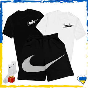 Комплект шорти Nike Big Swoosh та футболки 2шт Nike. Комплект Найк Біг Свуш XS/S