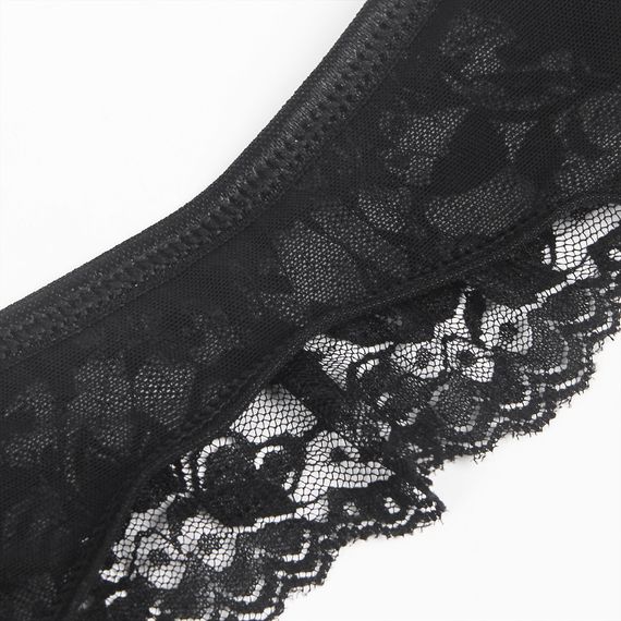 Пояс кружевной с подвязками для чулок Star Night с трусиками, черный, XS-S sexstyle | Зображення 6